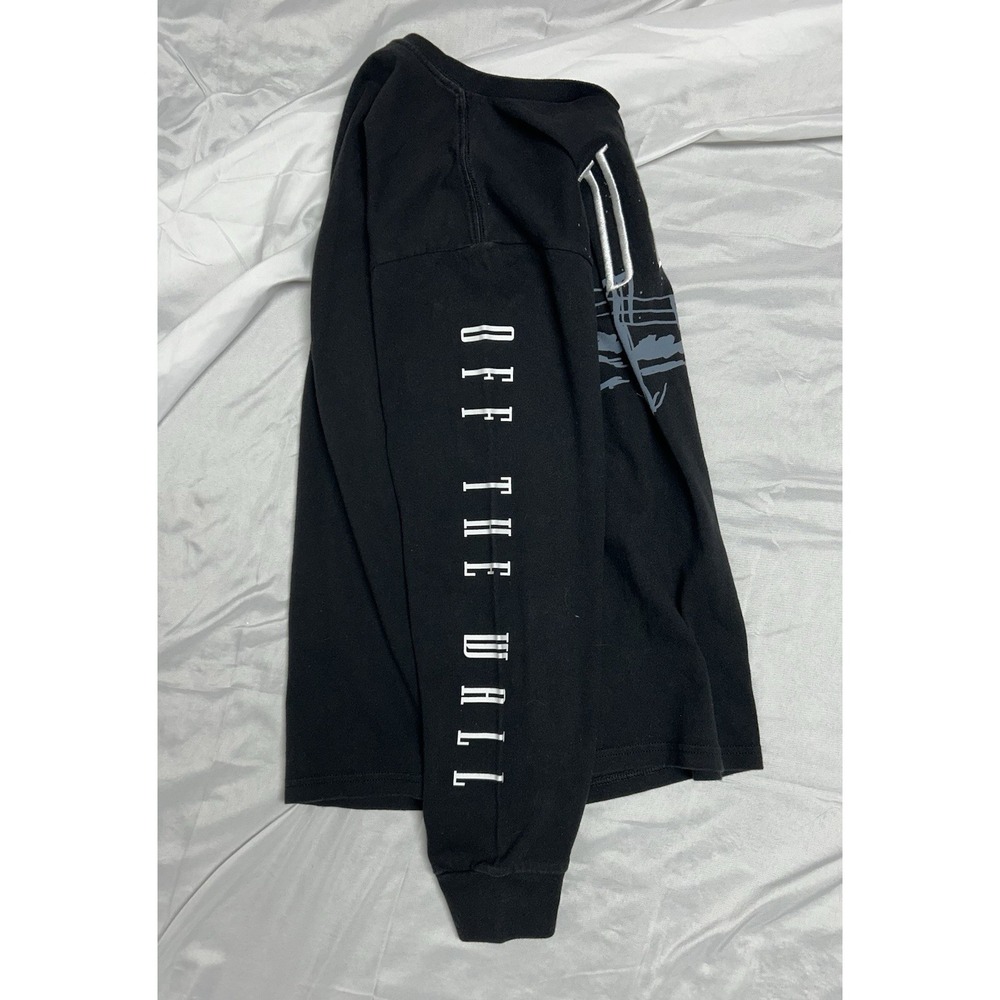 Vans Off The Wall Graphic Long Sleeve Skate Shirt Punk Black Embroidered Logo S - Picture 2 of 13